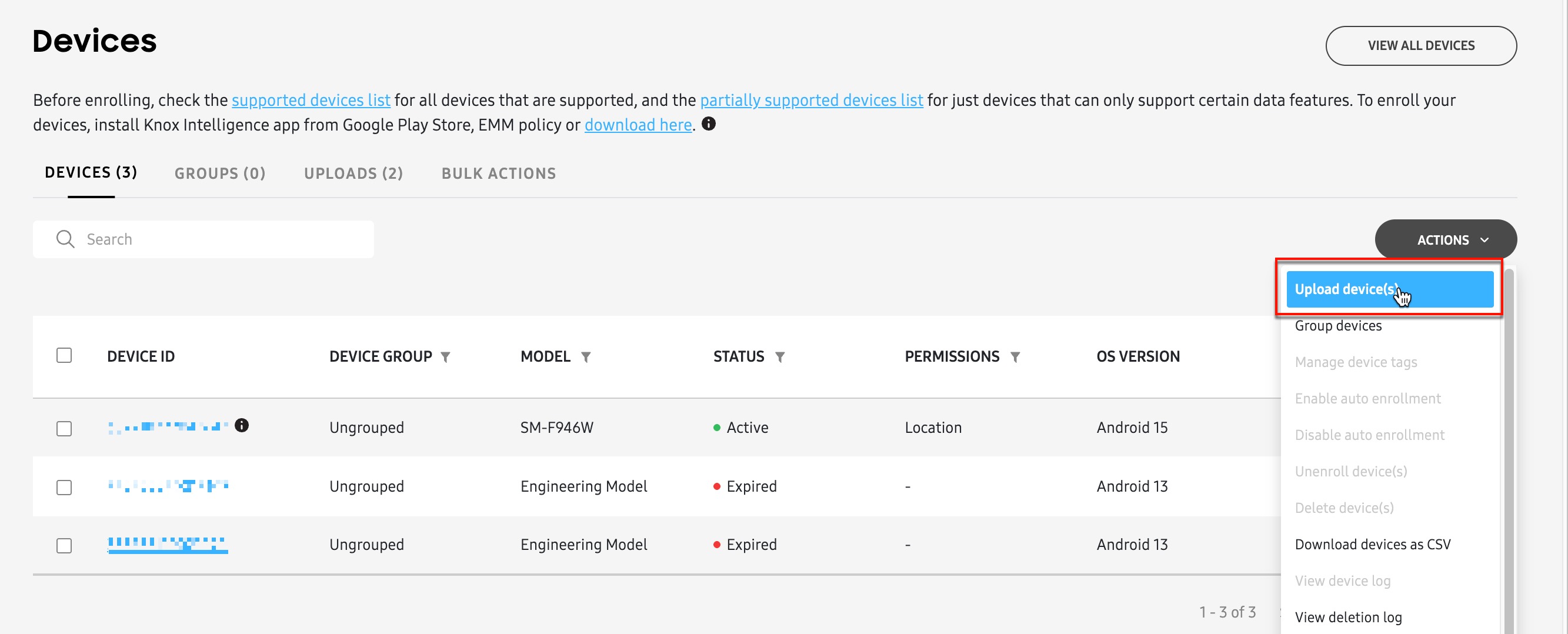 manual upload action