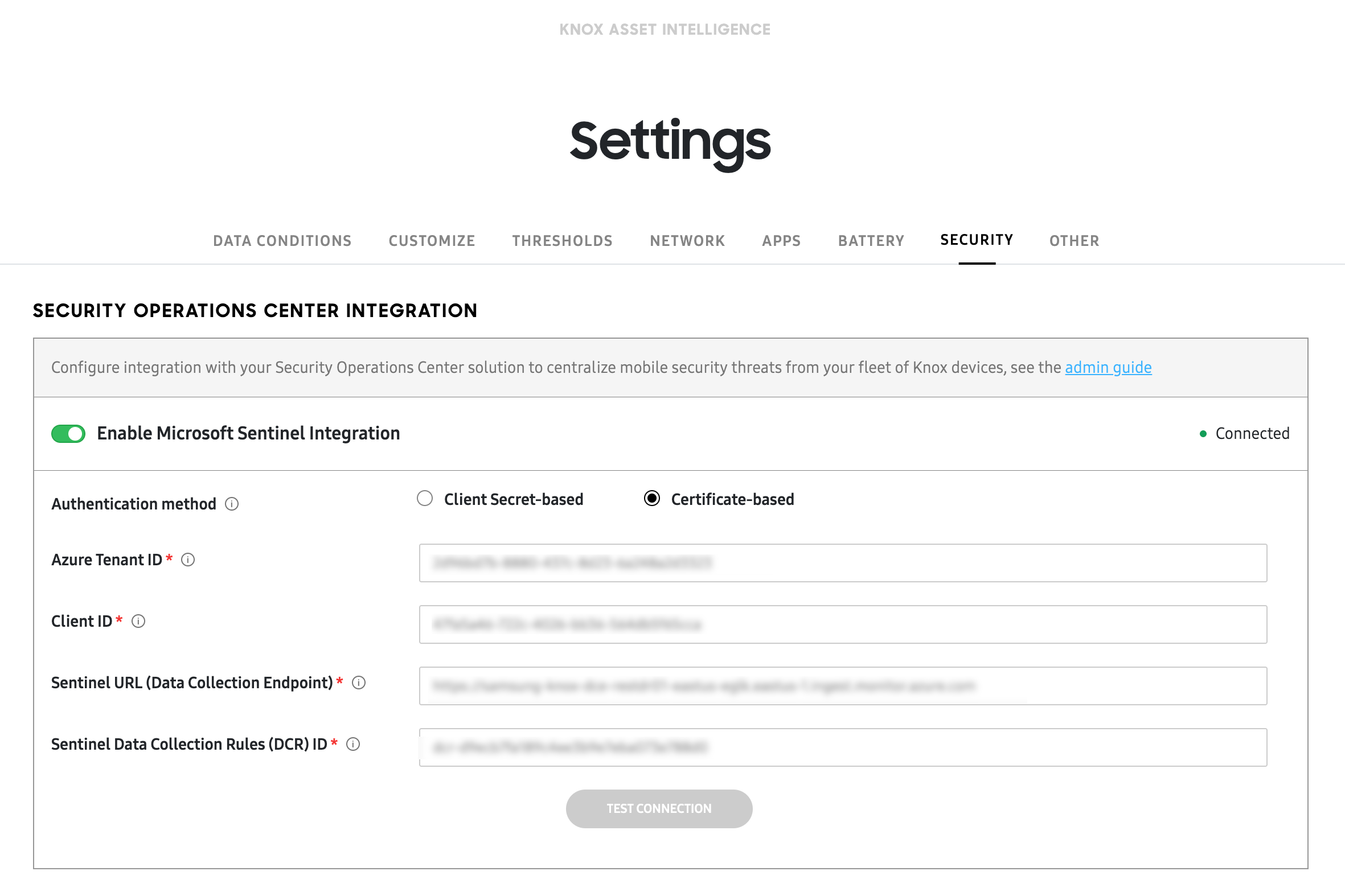 KAI settings