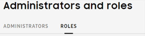Roles tab