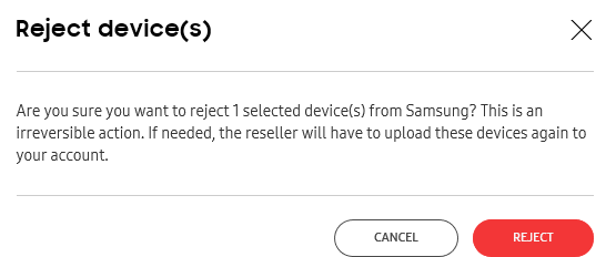 Accept or reject devices.