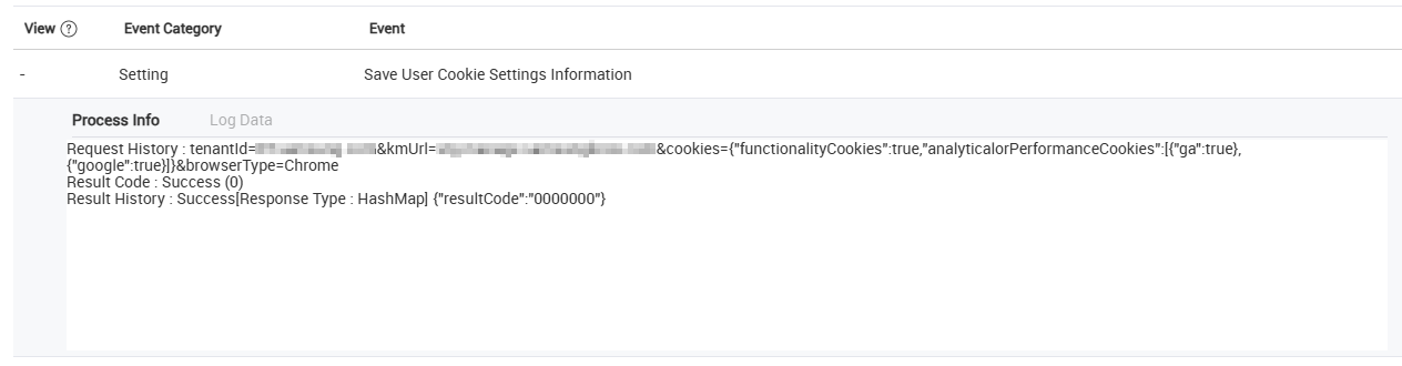Viewing an audit event's details