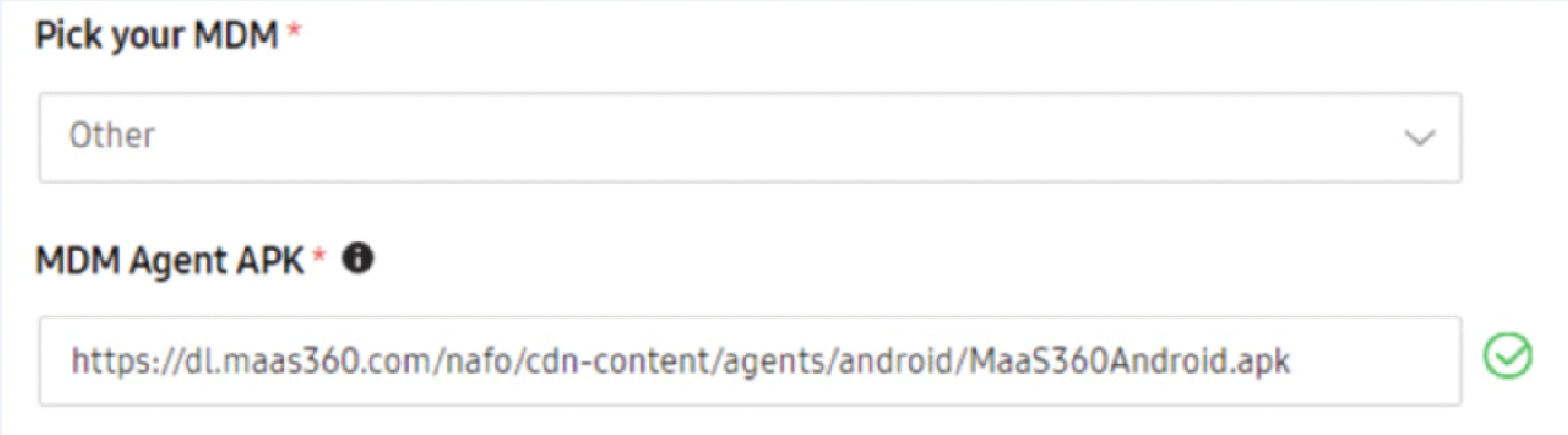 MDM agent APK field