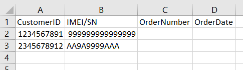 CSV file formatting for multiple customers