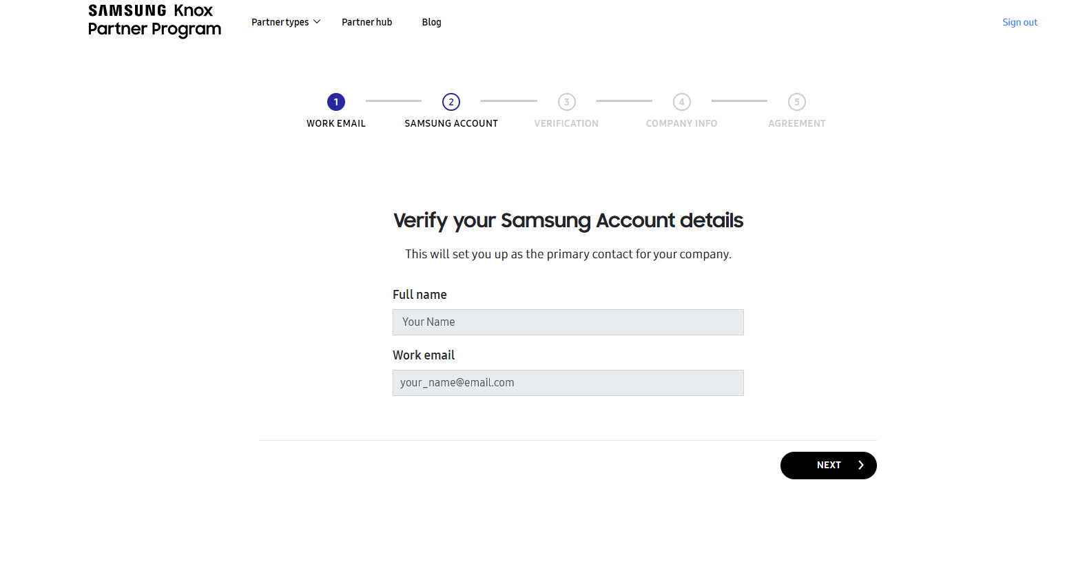 Verify your personal details